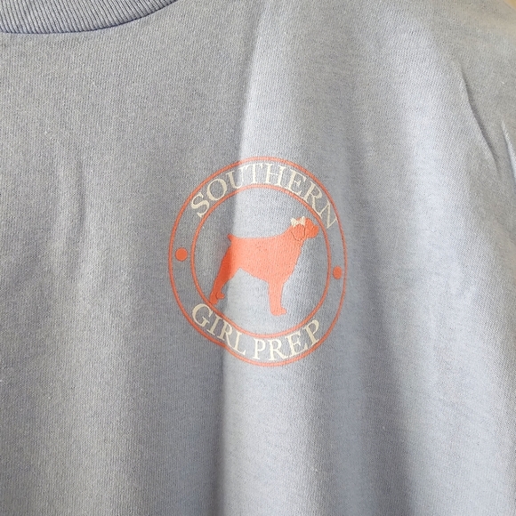 Southern Girl Prep Southern State of Mind long sleeve top size M light blue NWT - Picture 4 of 10